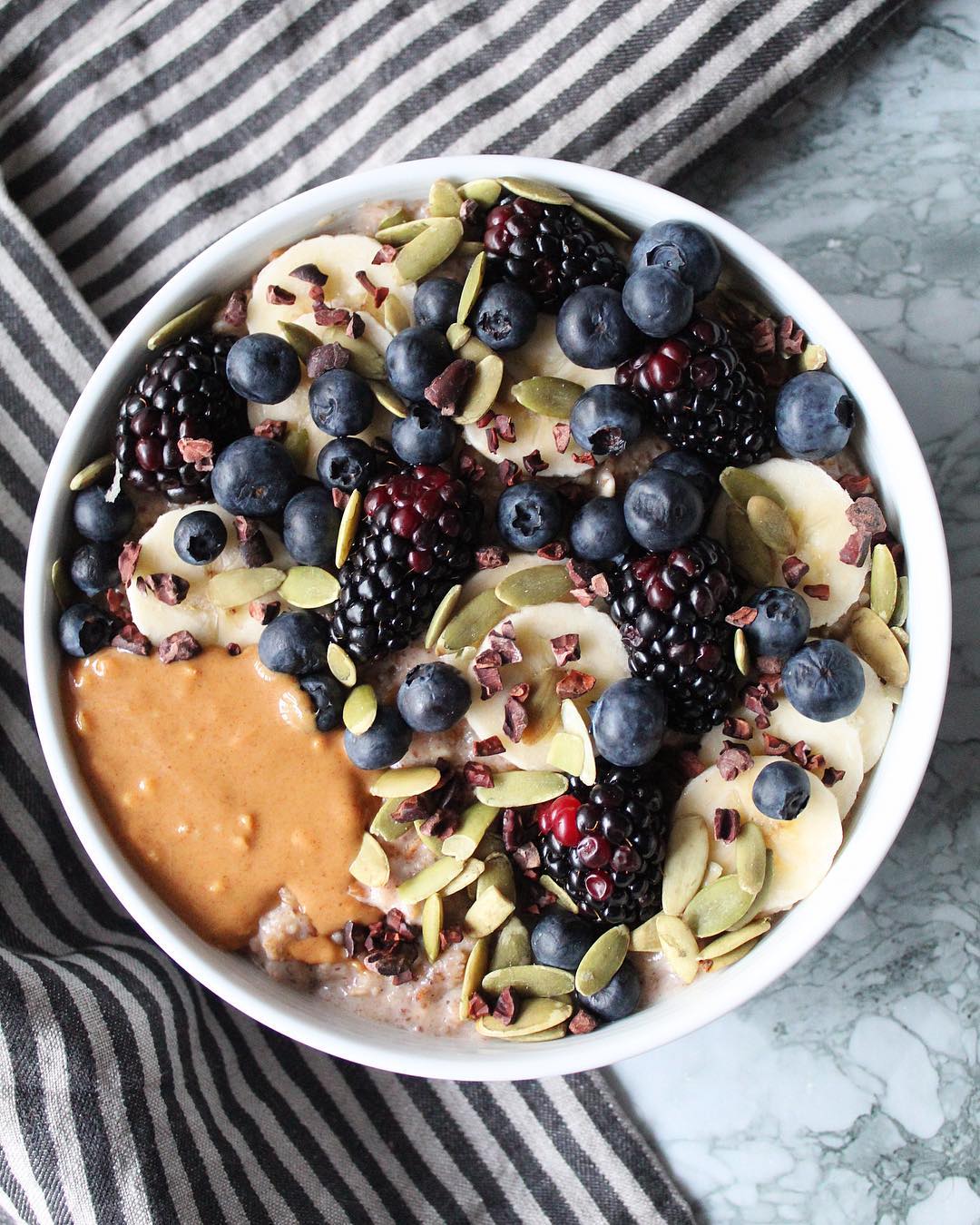 Homemade Creamy Oats with Almond Milk Toppings