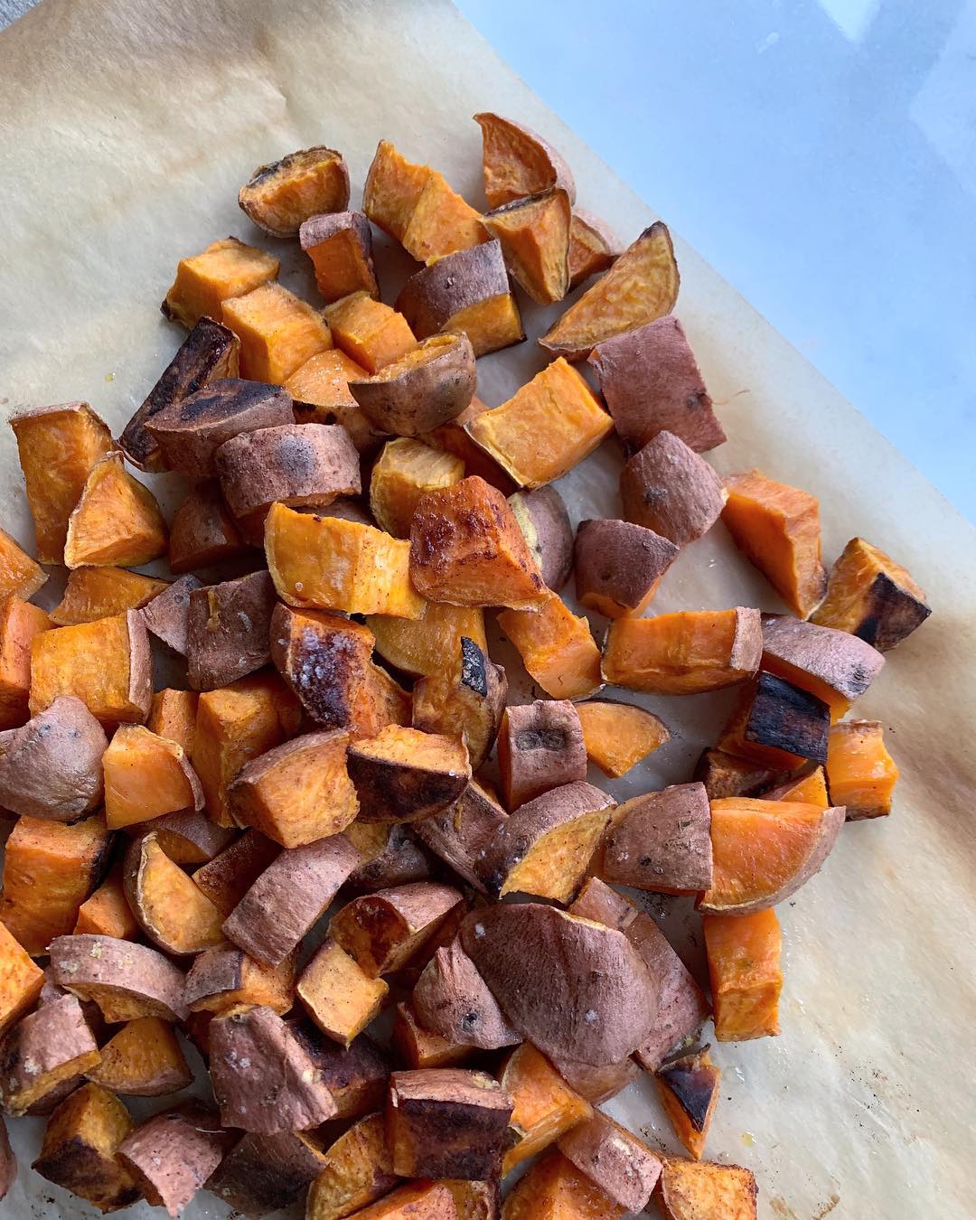 Cinnamon Roasted Sweet Potatoes with Ginger and Salt