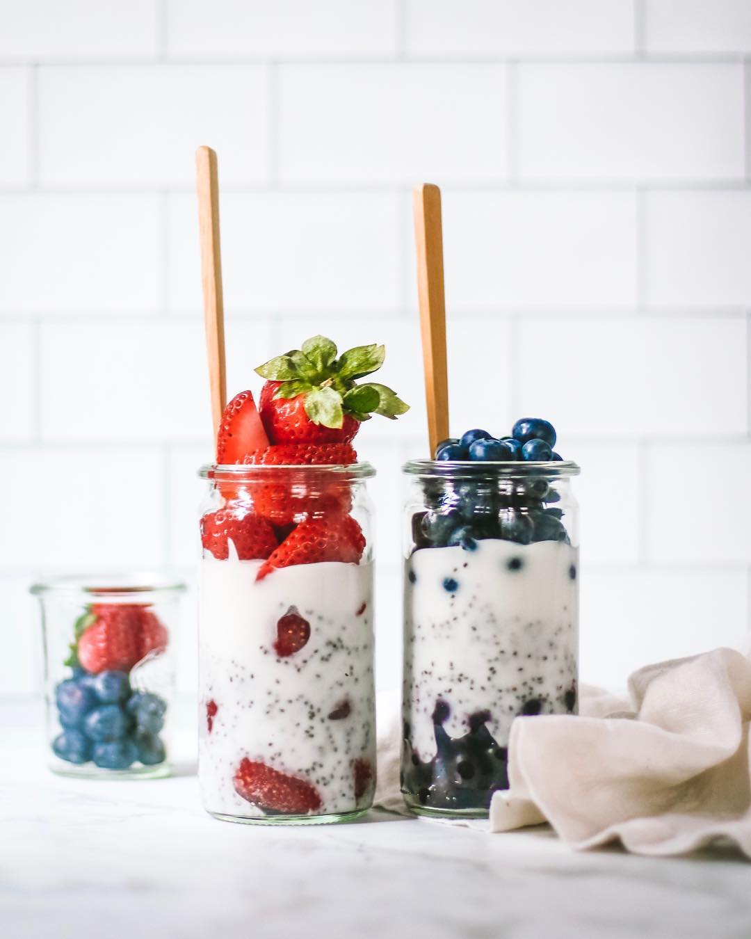 Extra Creamy Chia Pudding Berry Jars
