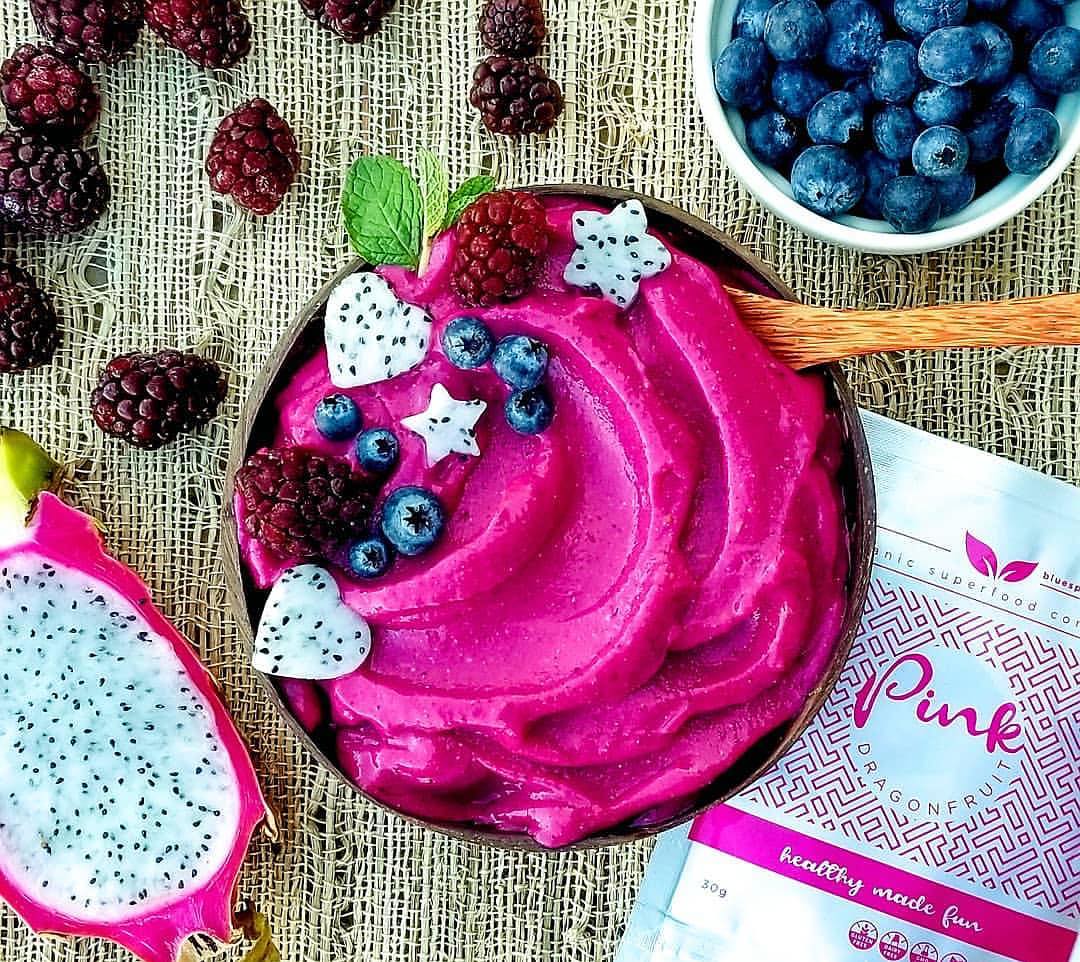 Pink Dragon Fruit Smoothie Bowl