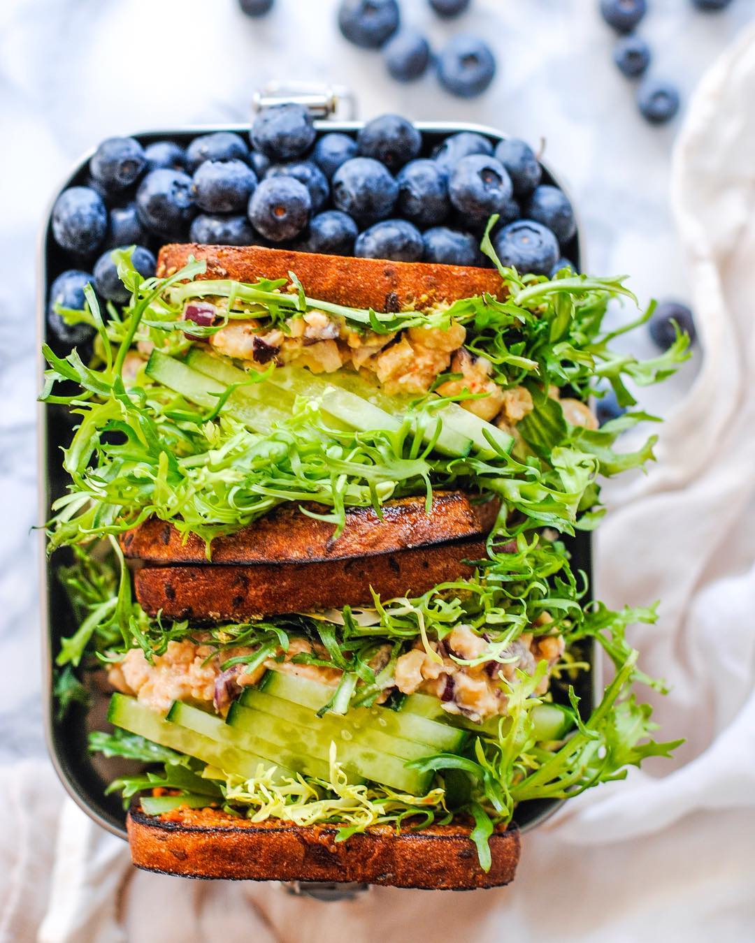 Chickpea Tuna Salad Toast