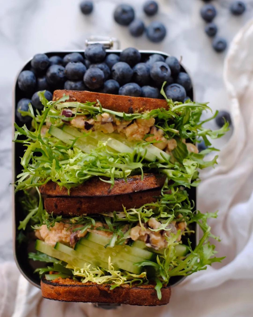 Chickpea Tuna Salad Toast