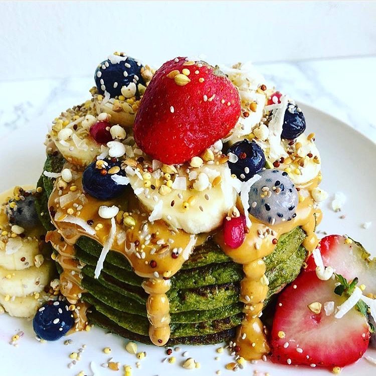 Delicious Matcha Pancakes with Oats and Banana