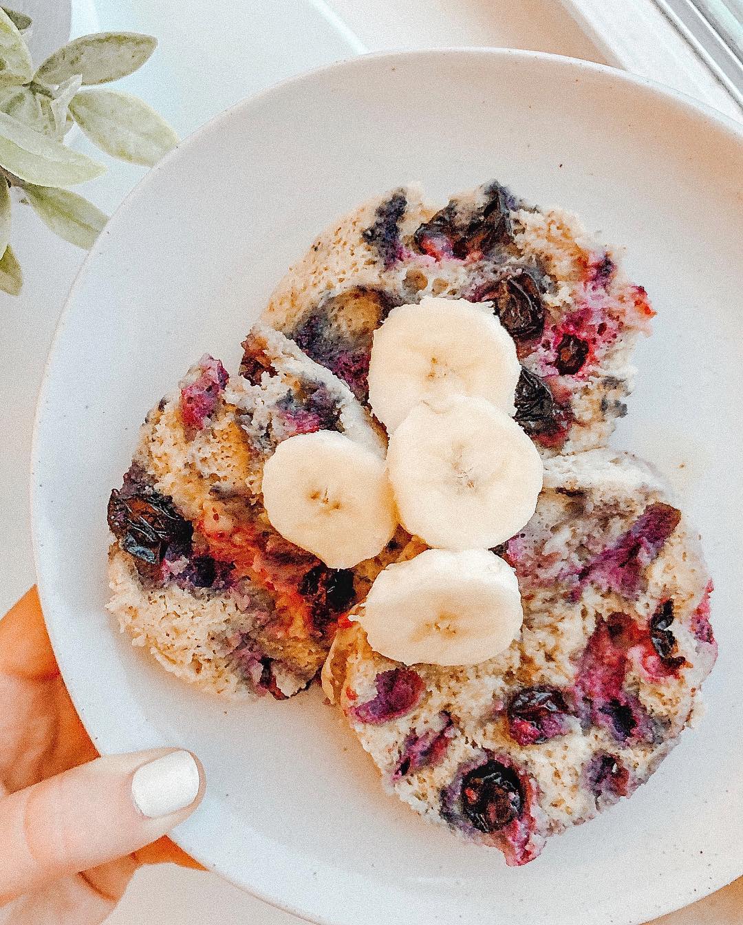 Microwave Blueberry Banana Bread
