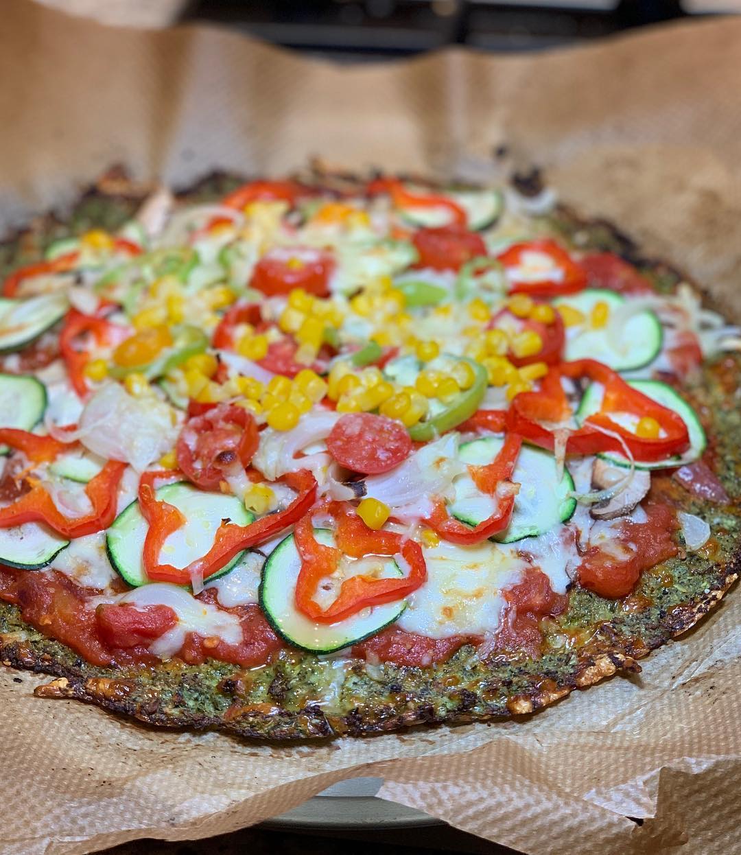 Gluten-Free Broccoli Crust Pizza