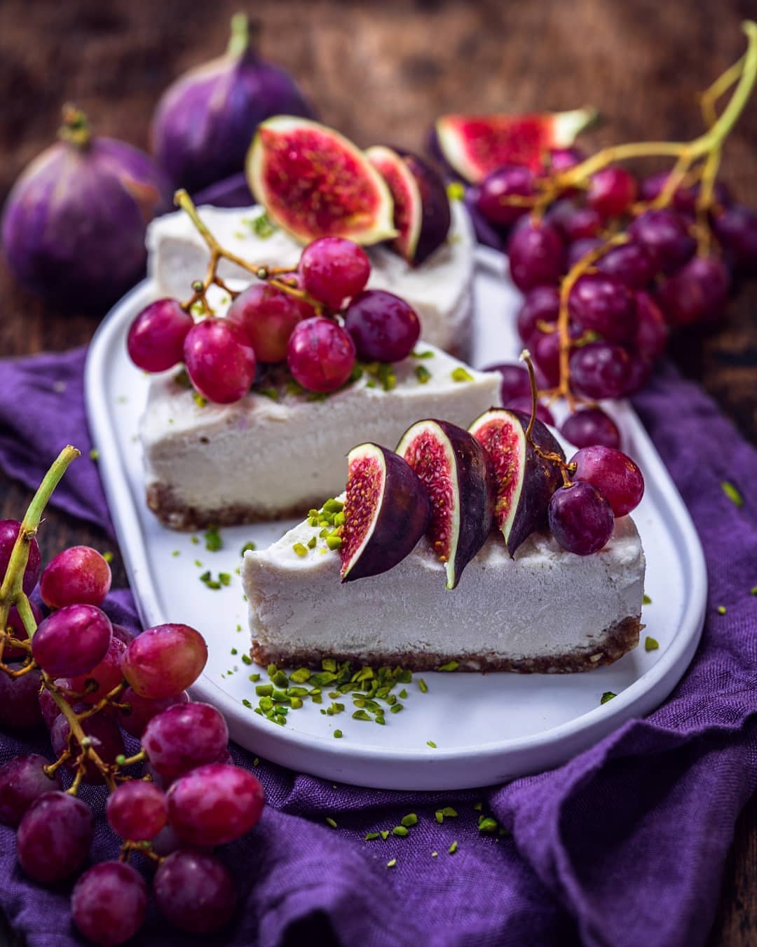 Vegan No Bake Sweet Apple Tea Cheesecake