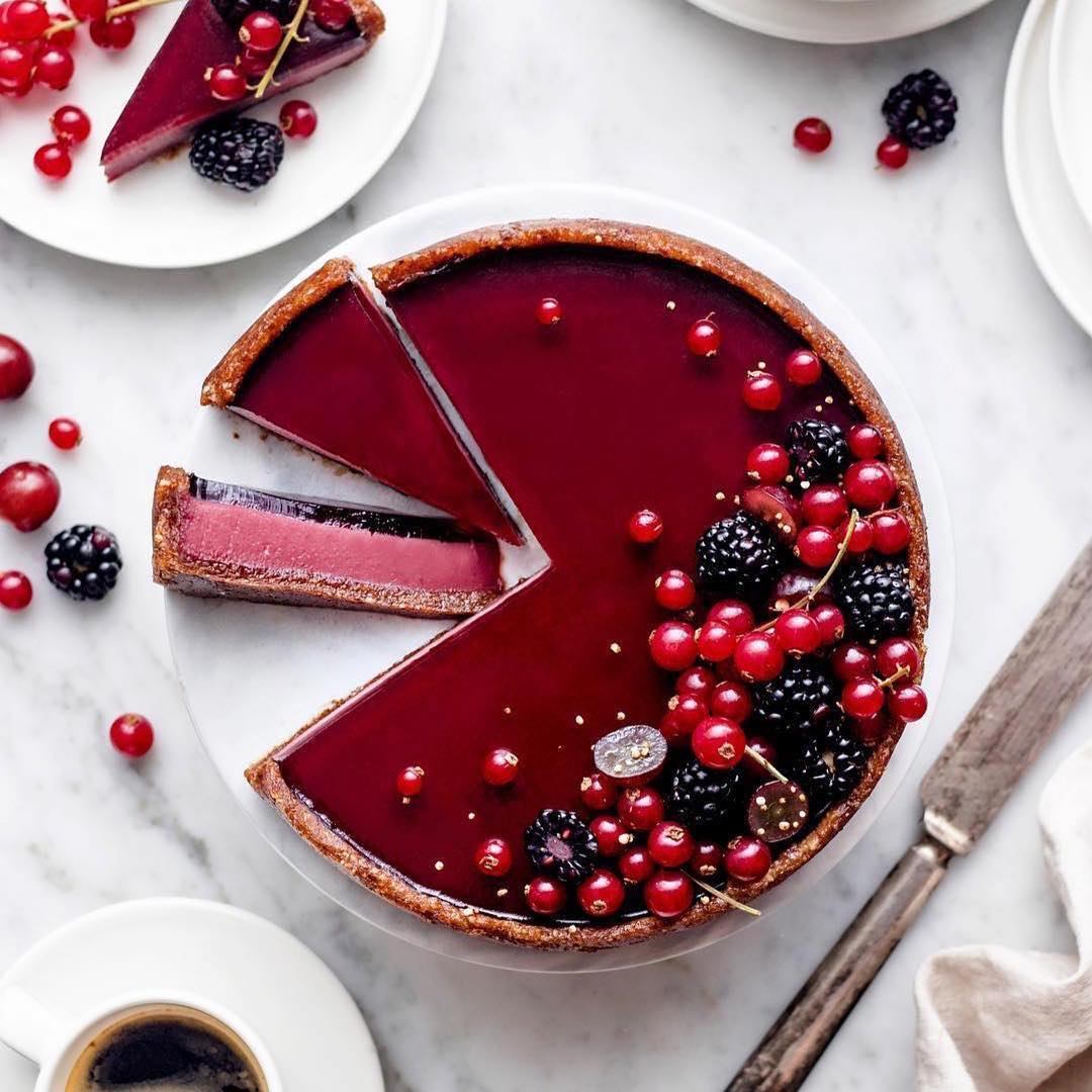 Blackberry Custard and Jelly Tart