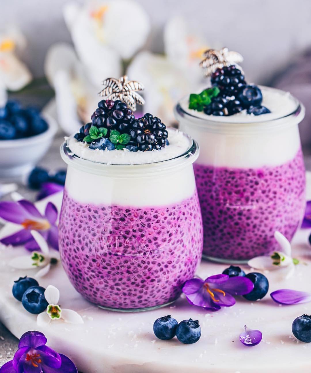 Berry Coconut Chia Jars