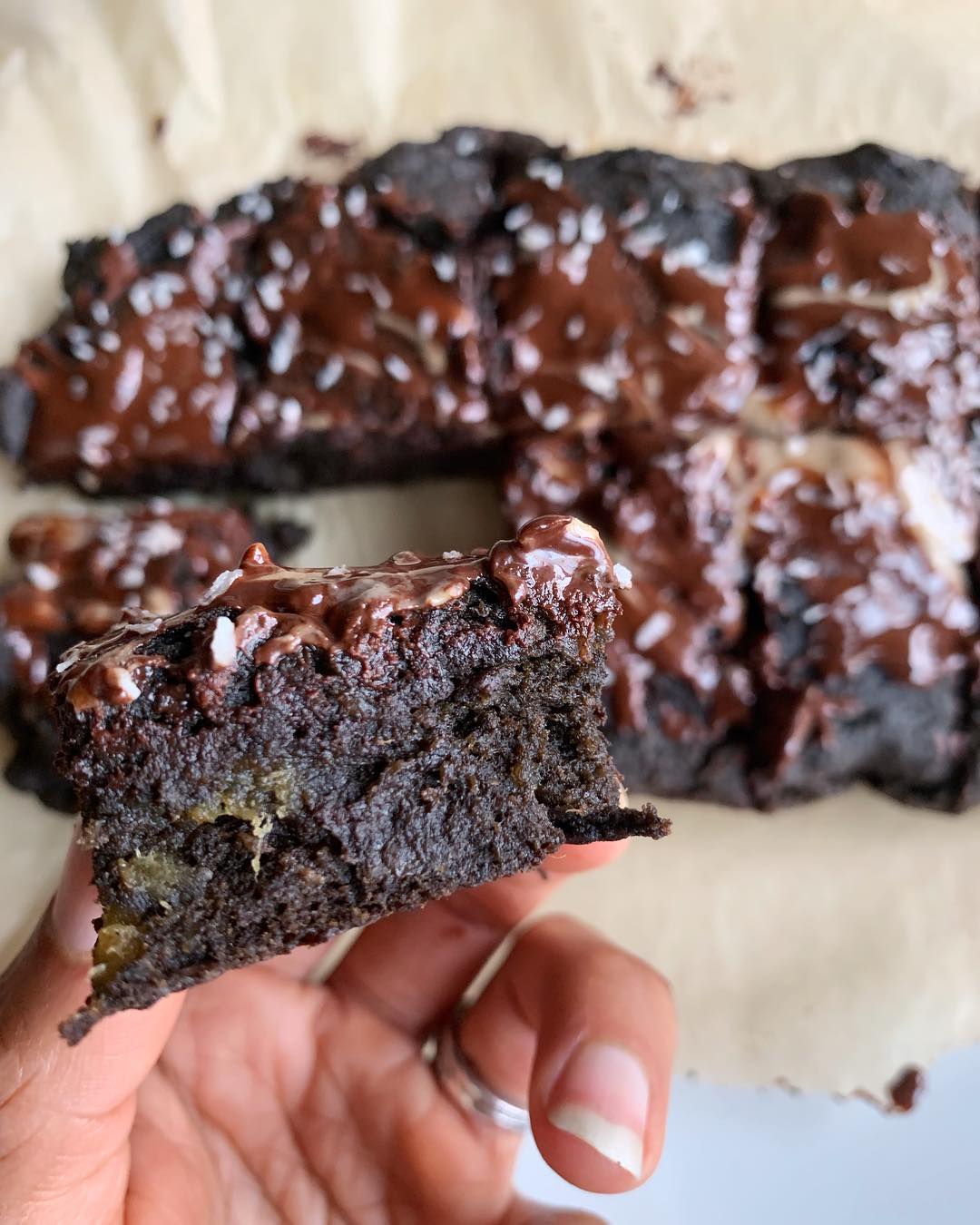 Vegan Paleo Thin Mint Brownies