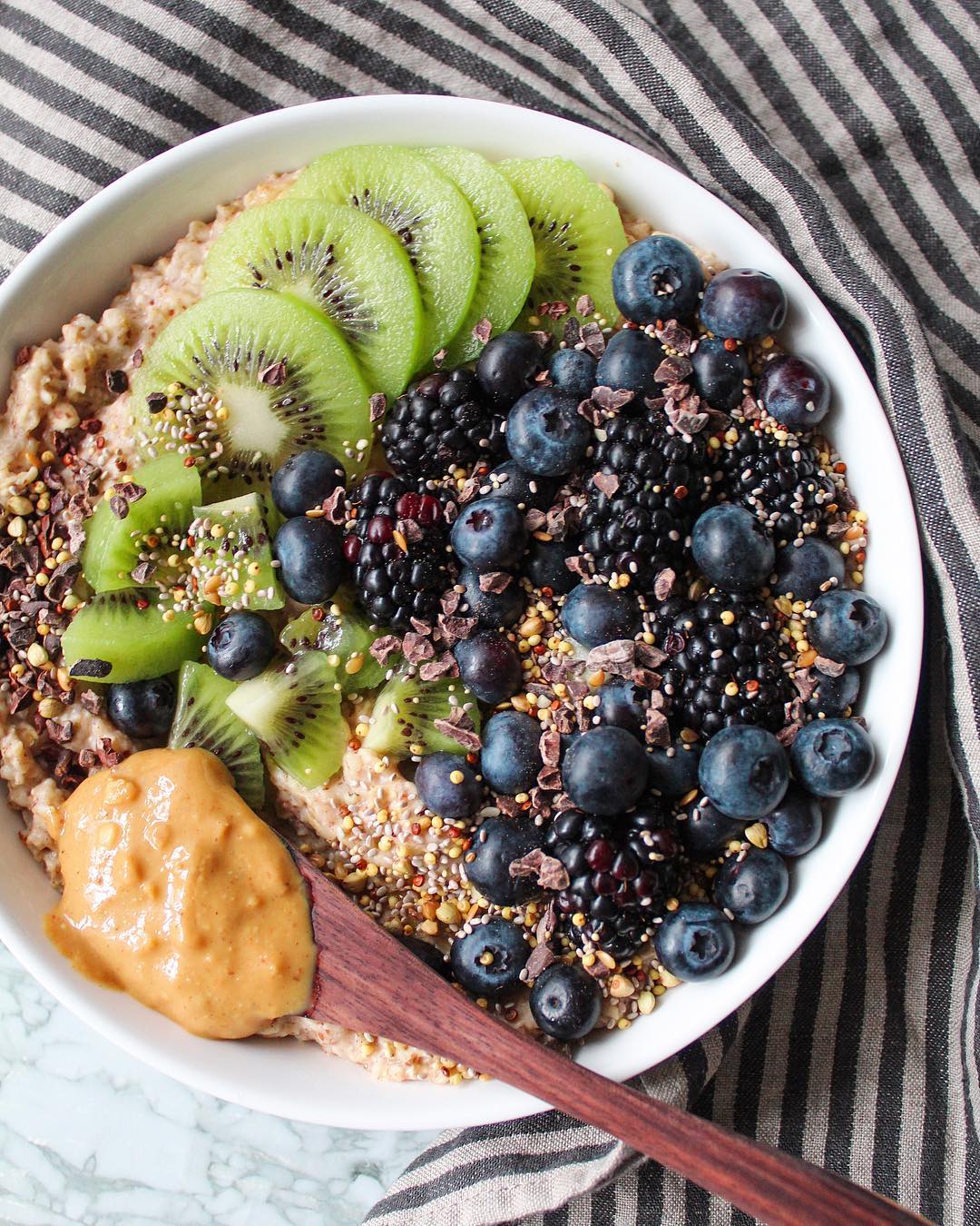 Ginger Flavored Oatmeal Breakfast Bowl