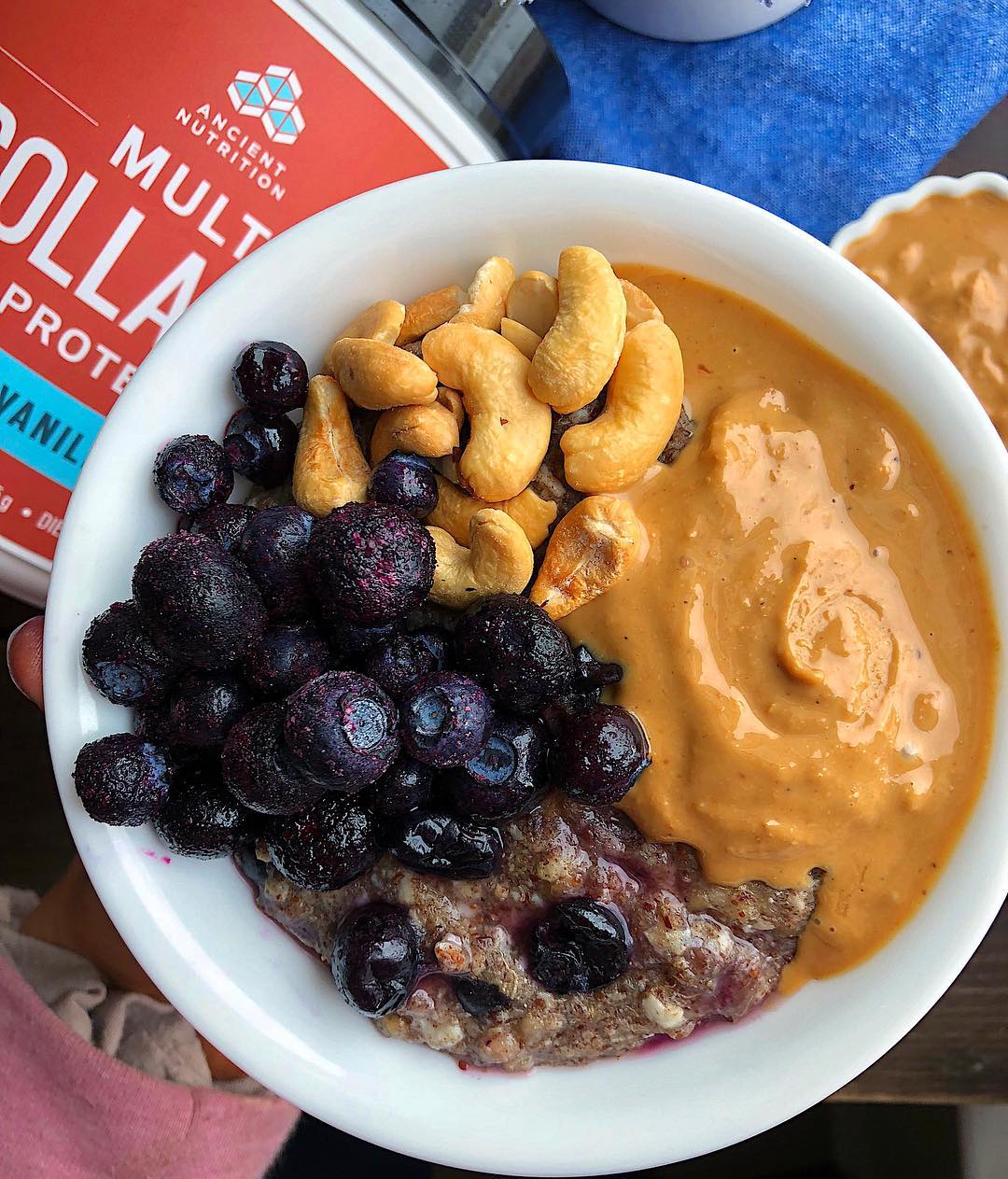 Blueberry Cashew Paleo Oatmeal