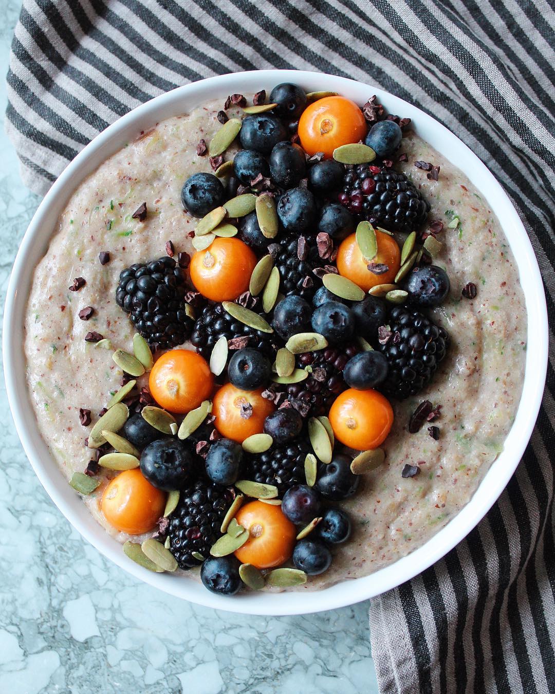 Zucchini Oats with Banana and Almond Milk
