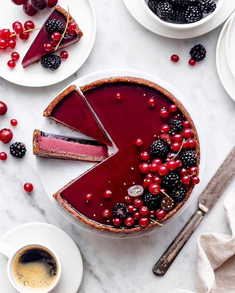 Blackberry Custard and Jelly Tart