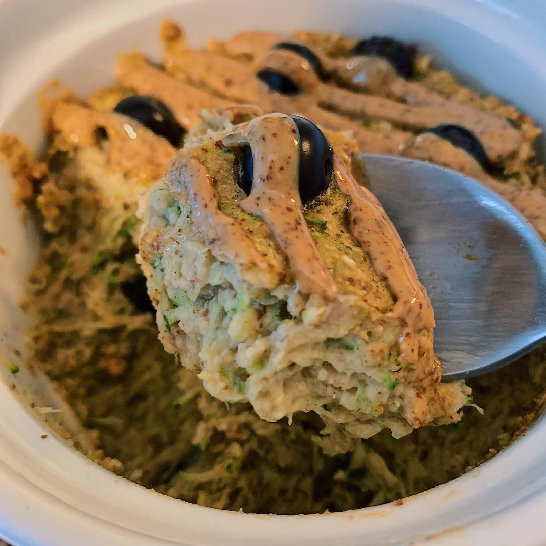 Vegan Baked Oats with Zucchini and Blueberries