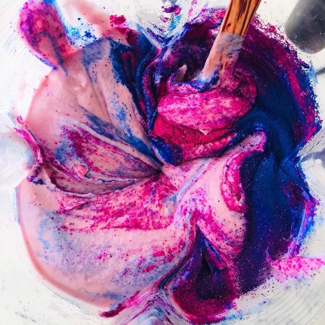Fluffy Pink and Blue Nice Cream