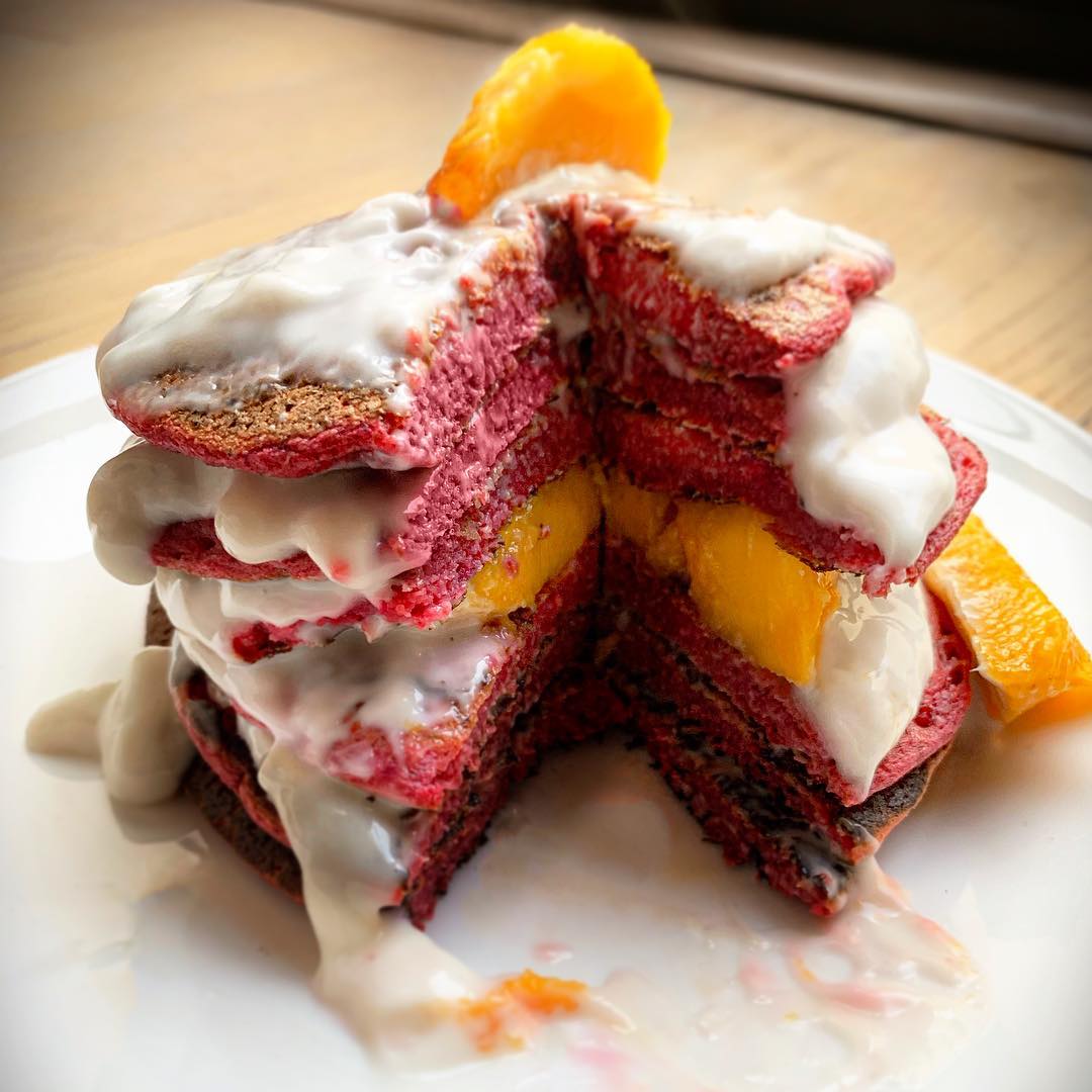 Healthy Chickpea and Beet Pancakes for Breakfast