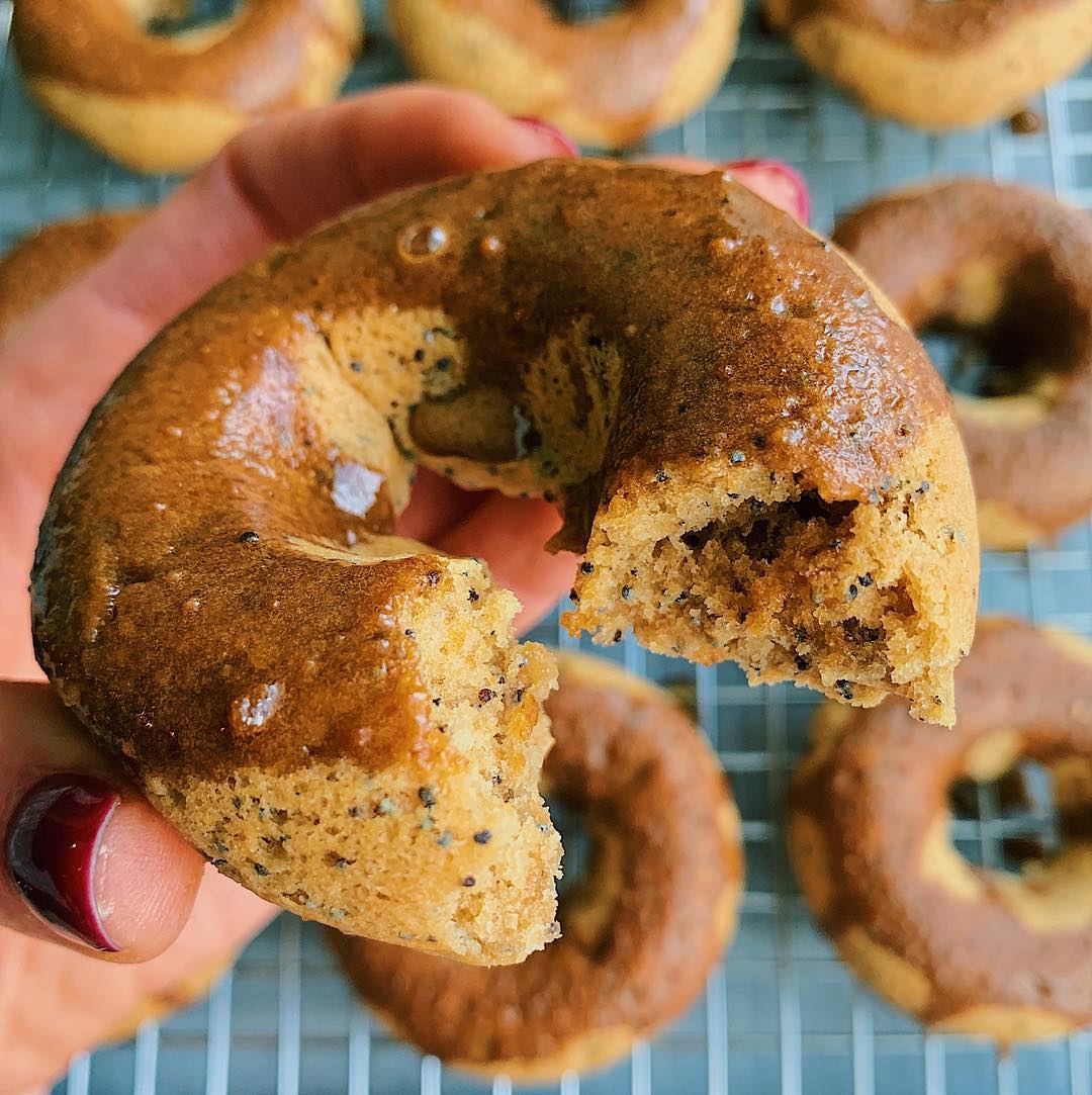 Baked Vegan Lemon Poppy Seed Donuts