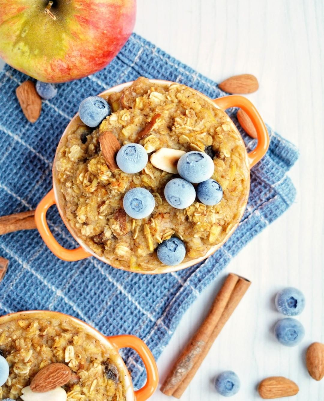 Apple Almond Baked Oatmeal for Two