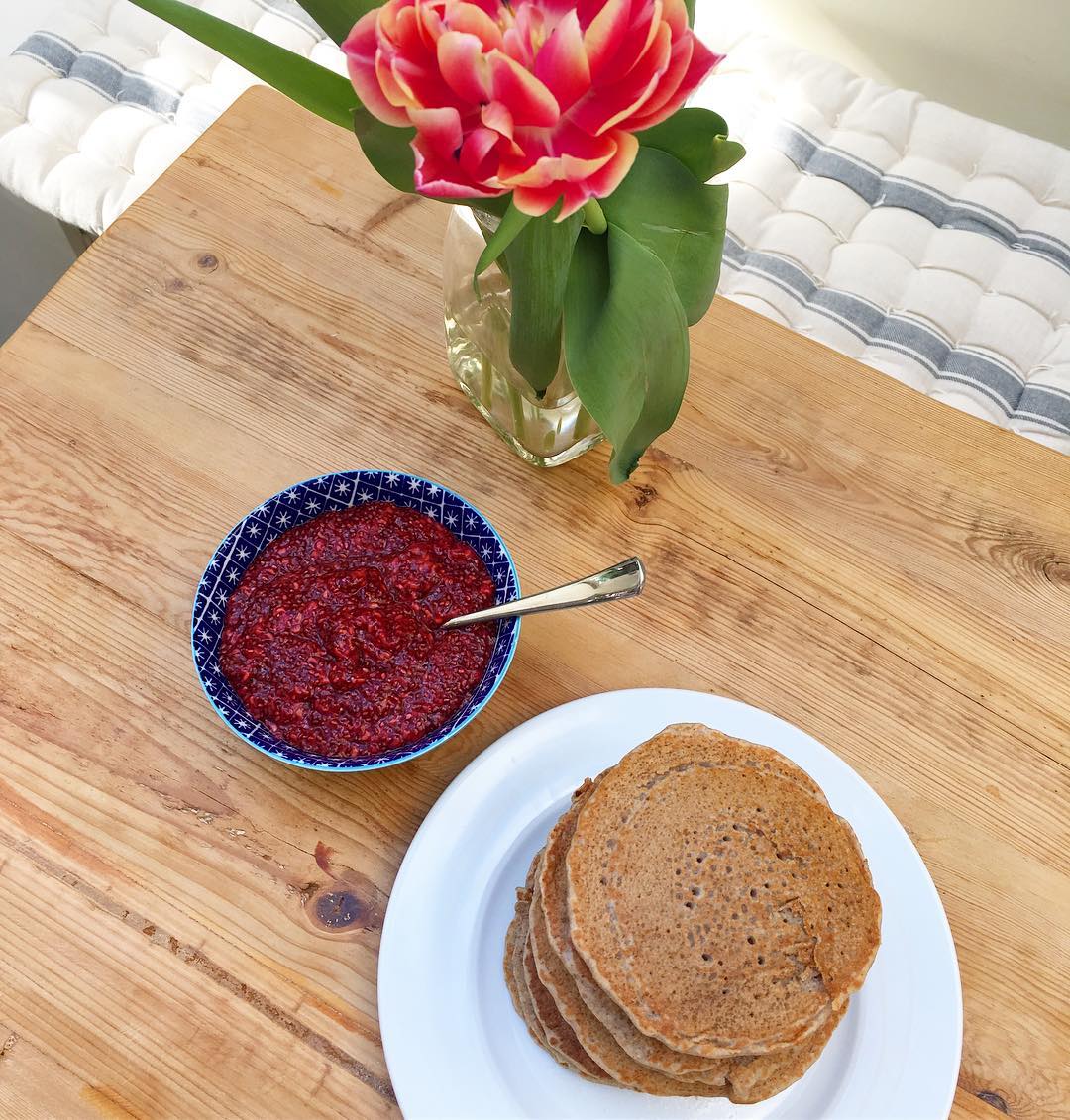 Raspberry Jam Pancakes