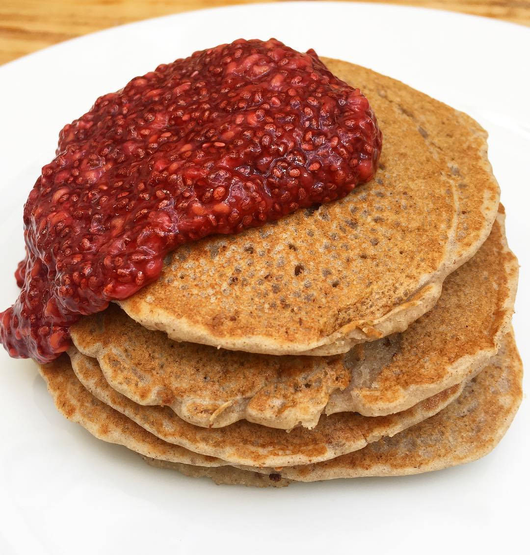 Raspberry Jam Pancakes