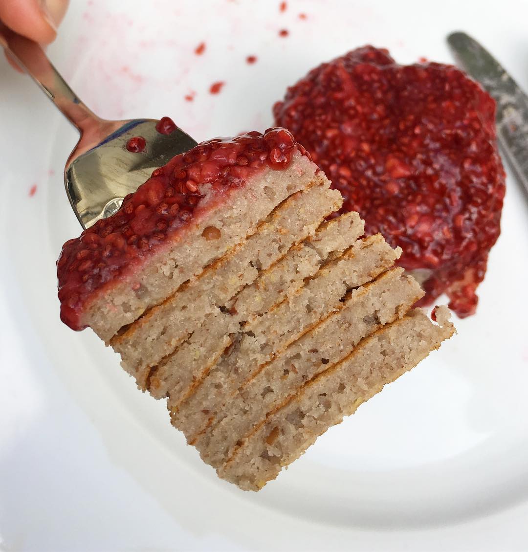 Raspberry Jam Pancakes