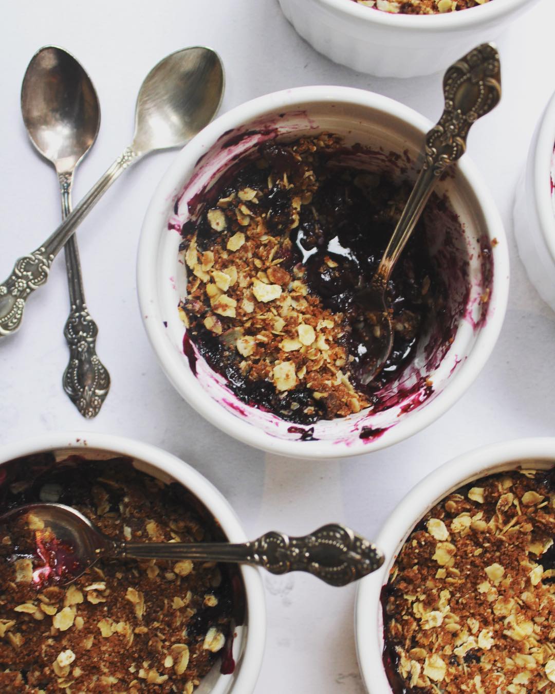 Blueberry Crumble Pots