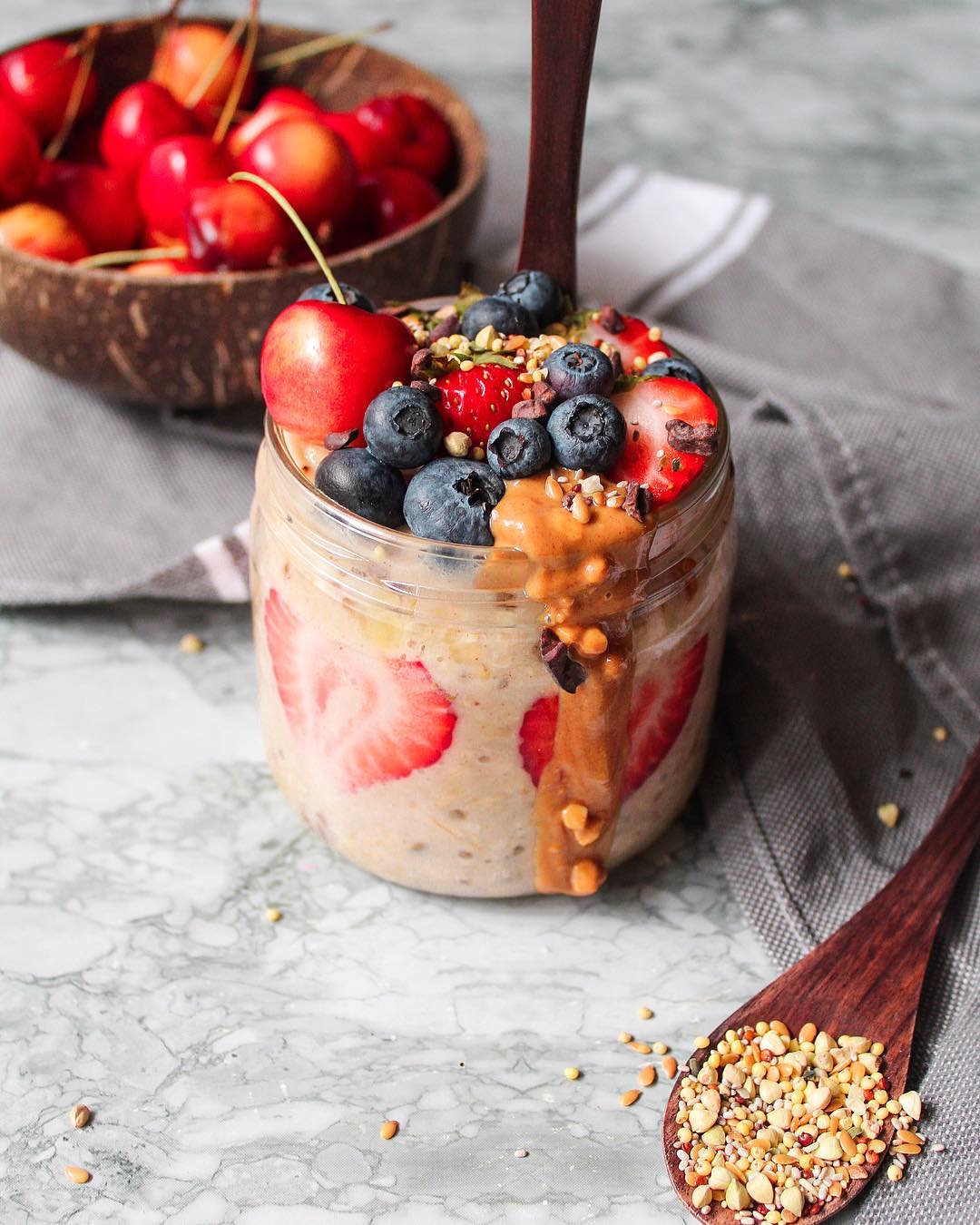 Quick Pseudo Overnight Oats Breakfast