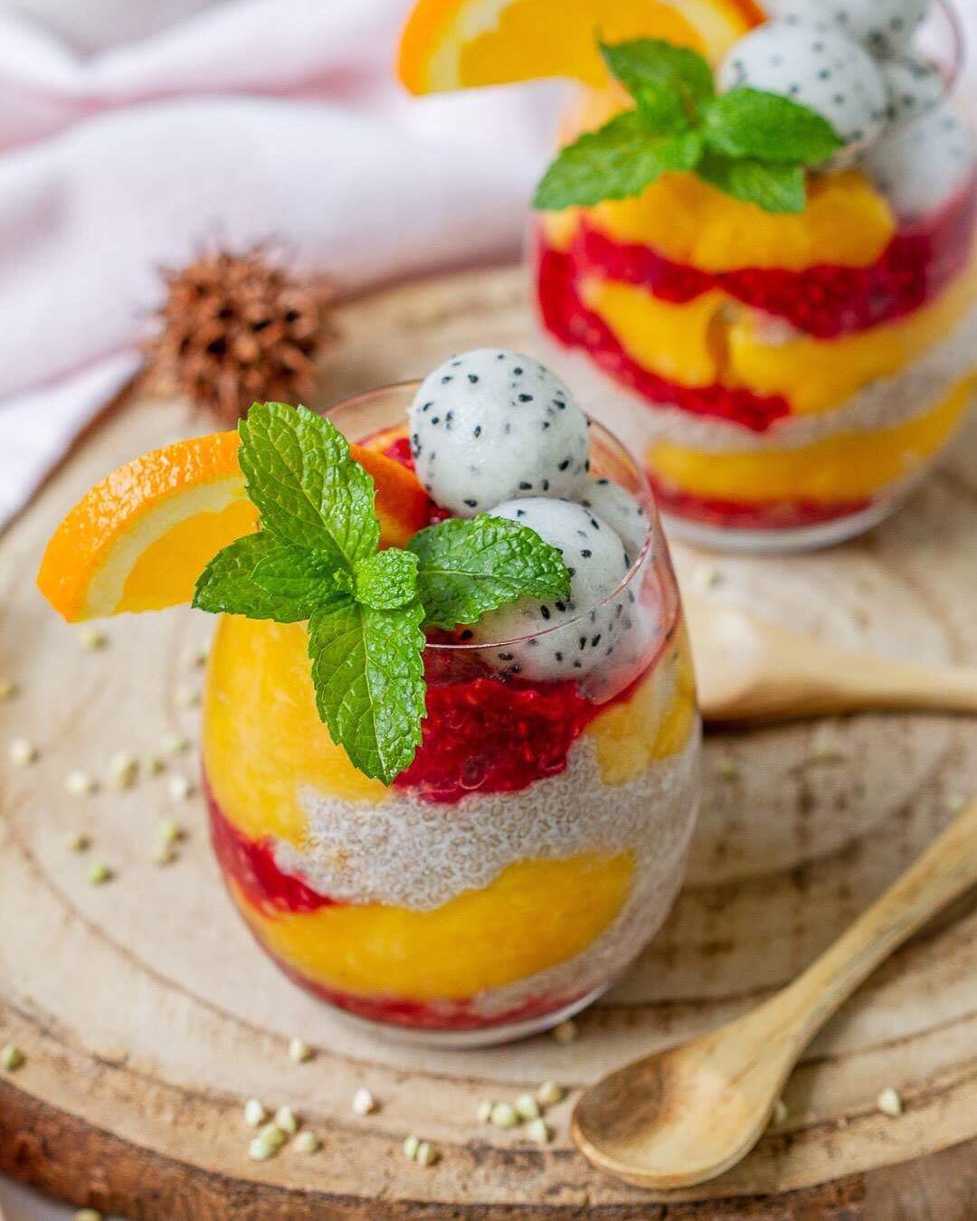 Mango Raspberry Chia Pudding