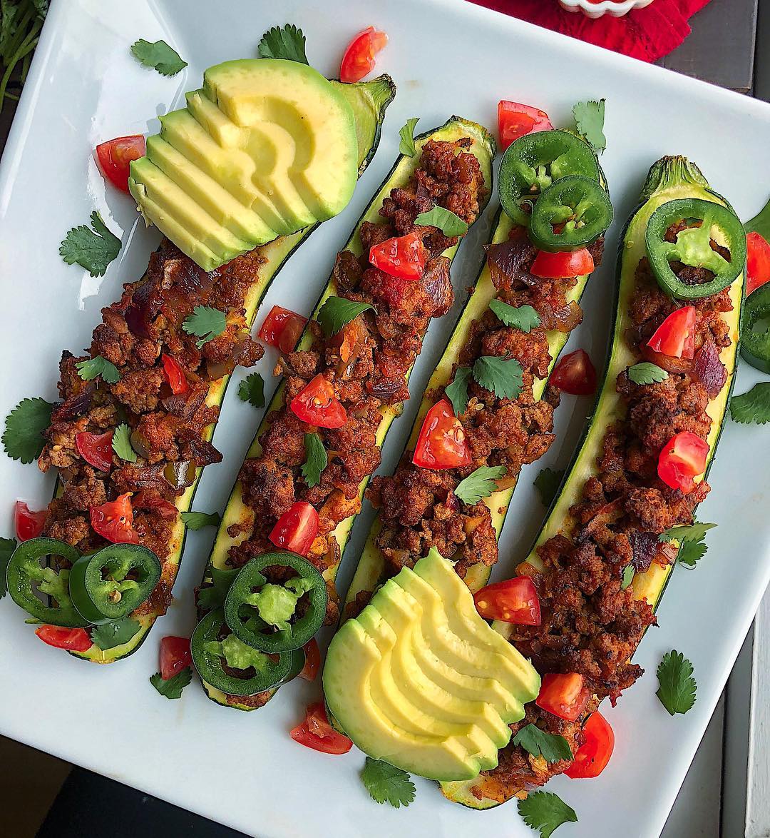 Taco Stuffed Zucchini Boats