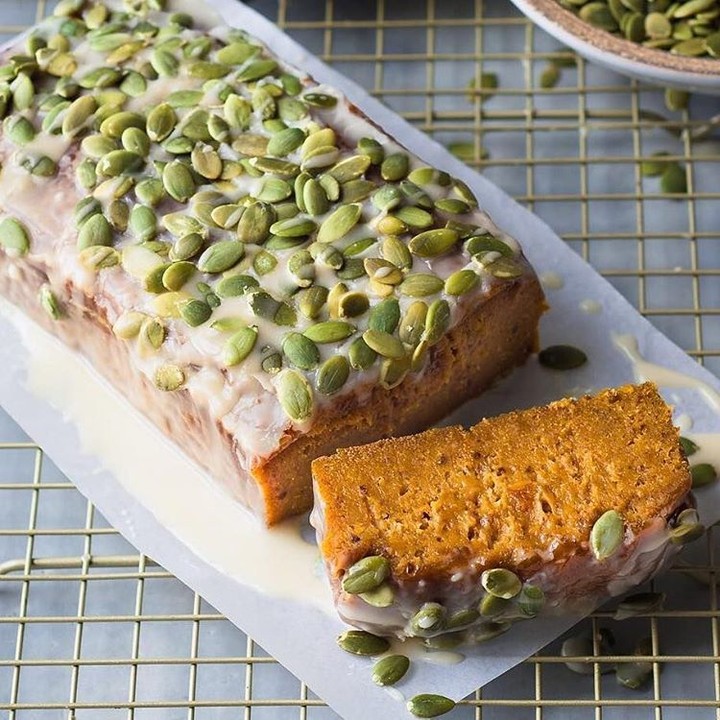 Pumpkin Bread with Maple Tahini Icing