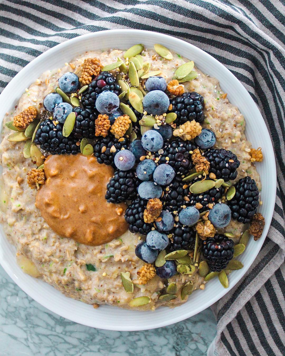 Zucchini Oats with Banana and Spices