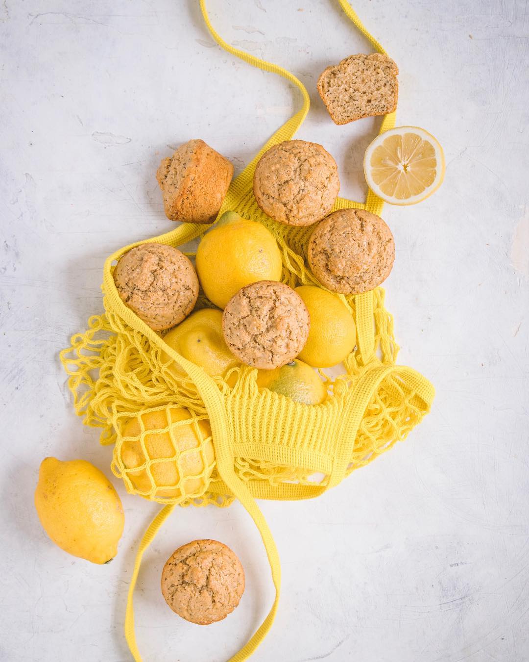 One Bowl Vegan Lemon Poppyseed Muffins