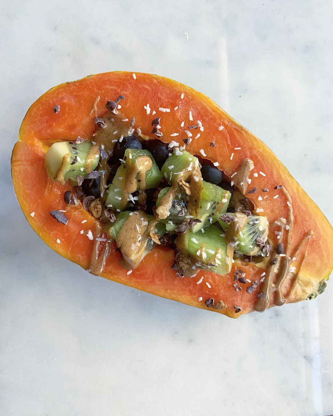 Gut Healthy Papaya Breakfast Boat