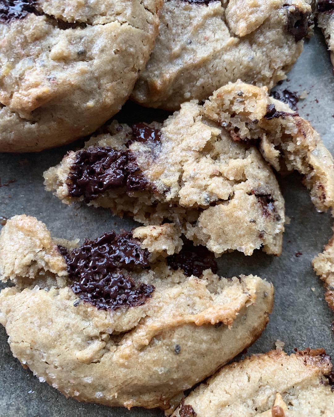 Tahini Sea Salt Chocolate Chip Cookies