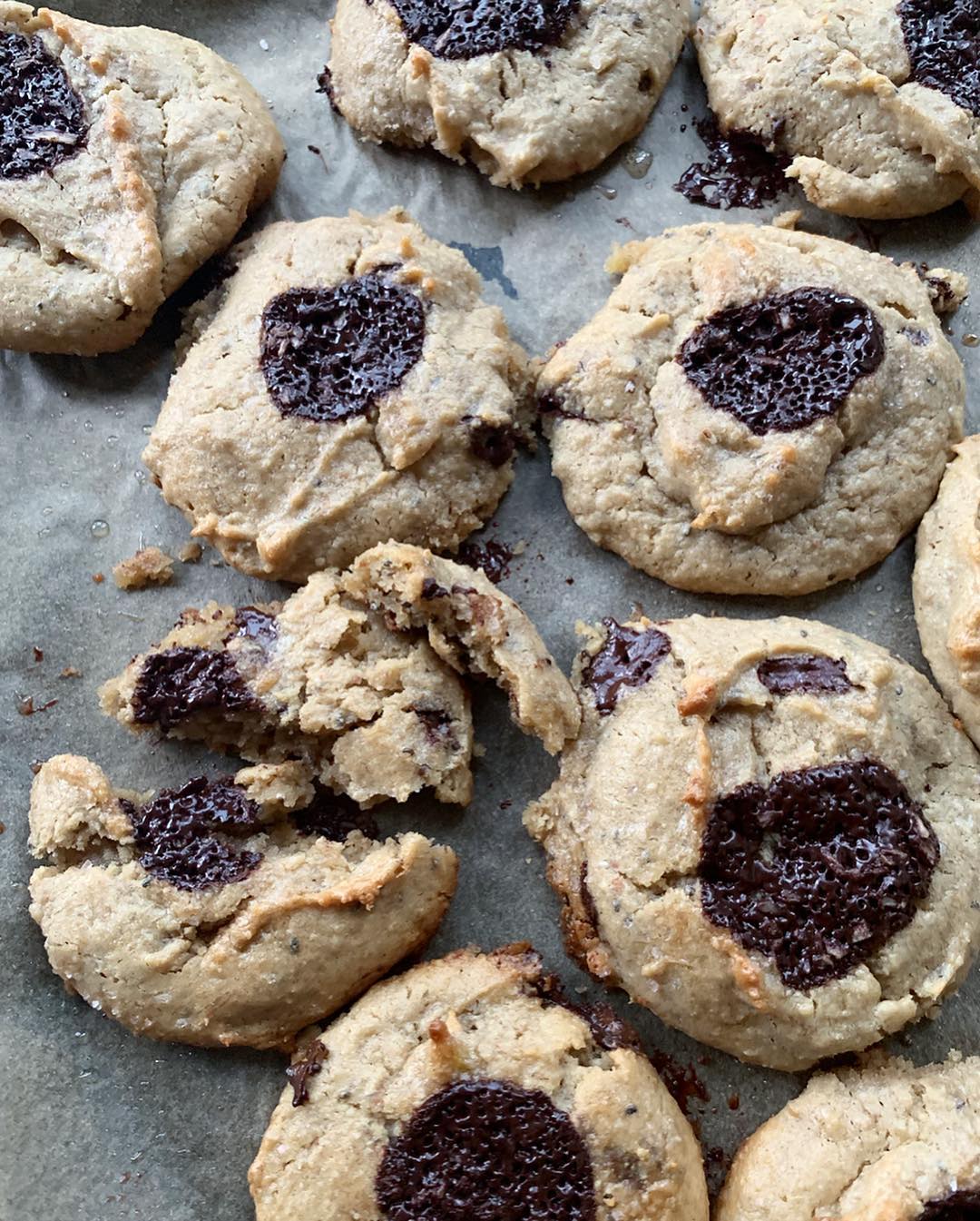 Tahini Sea Salt Chocolate Chip Cookies