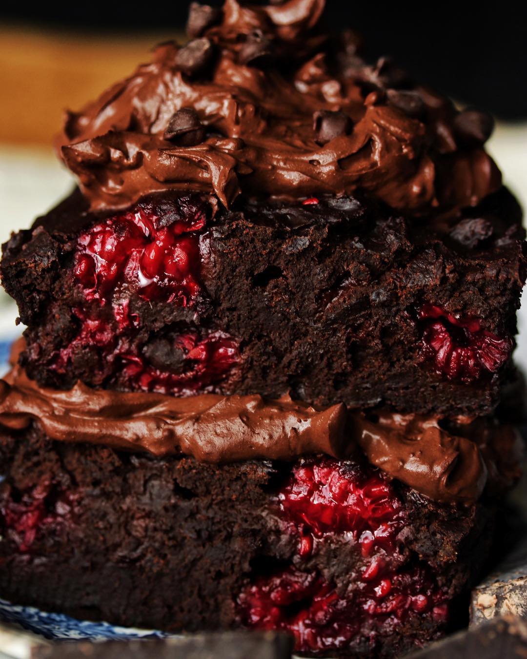 Vegan Black Bean Raspberry Brownies