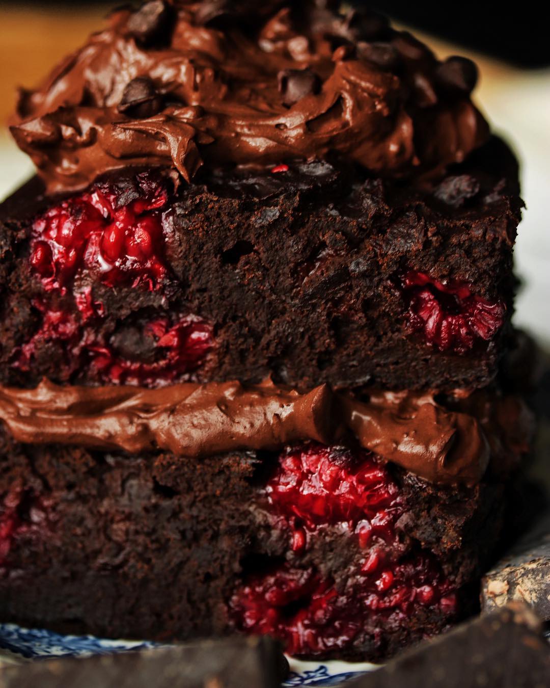 Vegan Black Bean Raspberry Brownies
