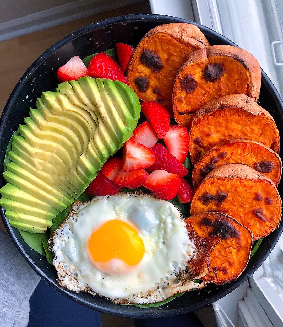 Sweet Potato Egg Breakfast Bowl with Fresh Berries