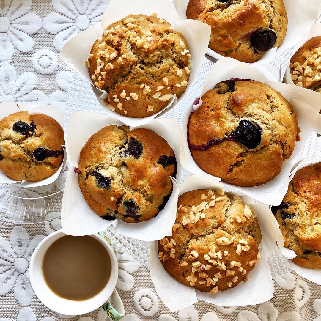 Banana and Blueberry Muffins