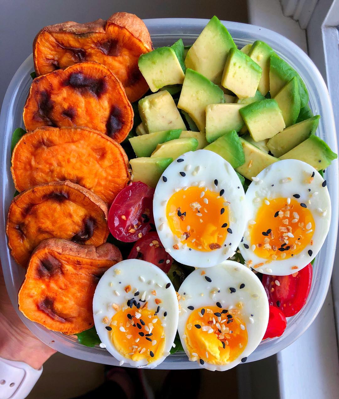 Quick Breakfast Meal Prep with Eggs and Sweet Potatoes