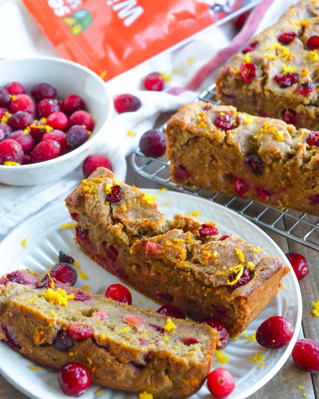 Vegan Cranberry Orange Banana Bread