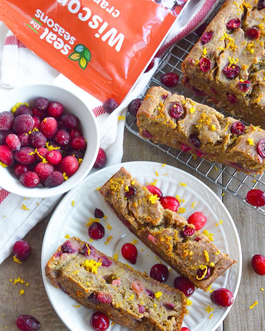 Vegan Cranberry Orange Banana Bread