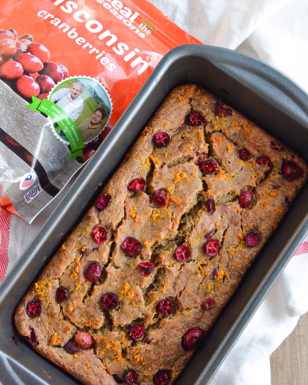 Vegan Cranberry Orange Banana Bread