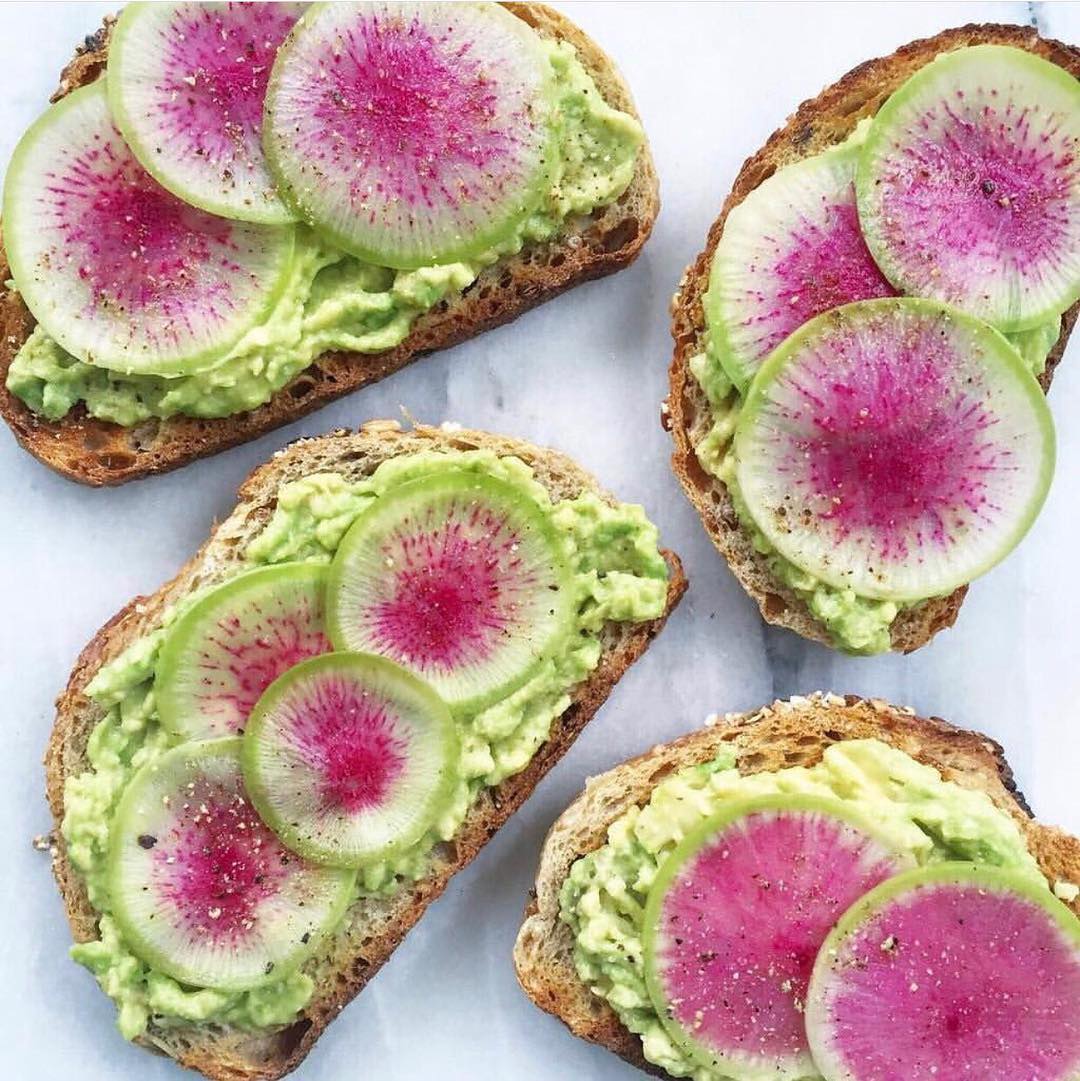 Joyful Avocado and Radish Toast