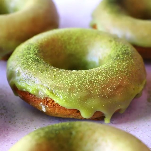 Tasty Vegan Matcha Donuts