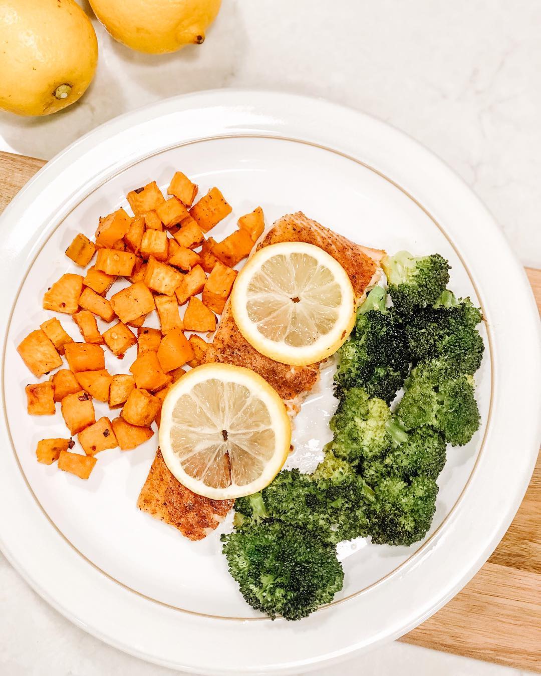 Easy Healthy Baked Salmon and Sweet Potatoes