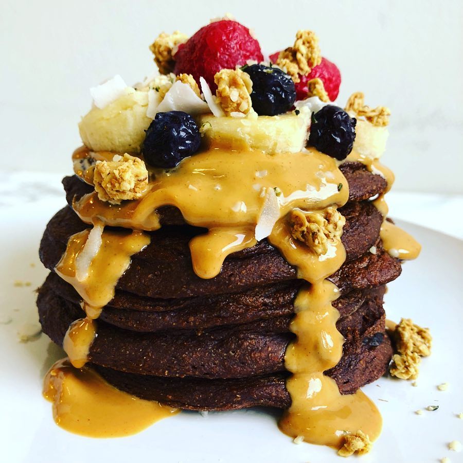 Chocolate Protein Pancakes
