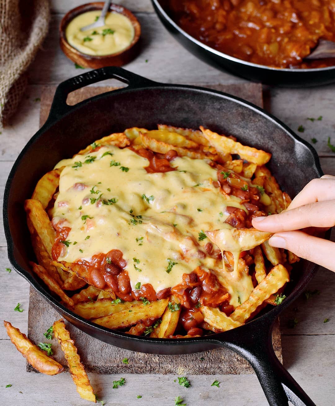 Vegan Chili Cheese Fries