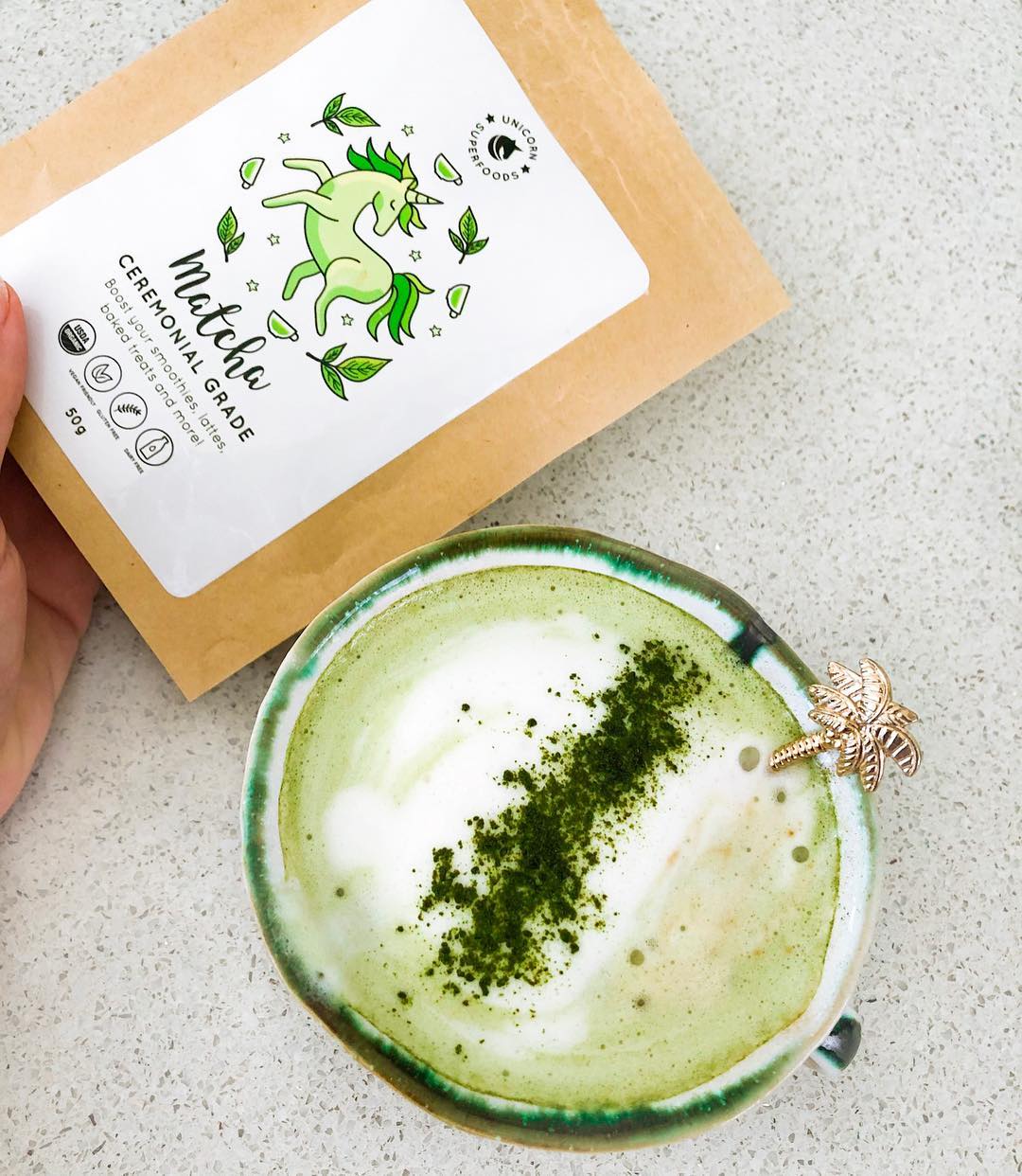Warm Cup of Organic Matcha Latte