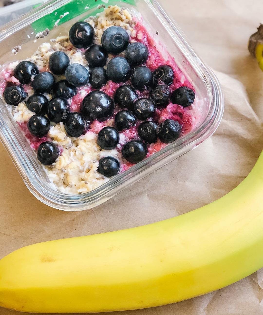 Simple Overnight Oats with Fresh Fruit Topping